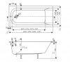 AQUAFORM - Wanna akrylowa prostokątna ARCLINE-2 biała 170x70x58 + stelaż  AQ.243-053130